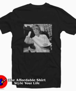 Anthony Bourdain Middle Finger Graphic T-Shirt On Sale Anthony Bourdain Middle Finger Graphic T-Shirt On Sale