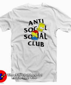 Anti Social Social Club x Bart Simpson T-Shirt Cheap Trendy Anti Social Social Club x Bart Simpson T-Shirt Cheap Trendy