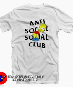 Anti Social Social Club x Bart Simpson T-Shirt Cheap Trendy Anti Social Social Club x Bart Simpson T-Shirt Cheap Trendy