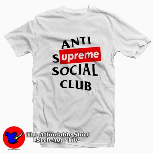 Anti Supreme Social Club Parody T-shirt On Sale