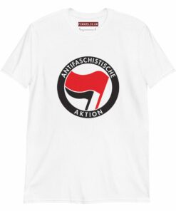 Antifa Antifaschistische Aktion Flag Unisex T-Shirt  Shop