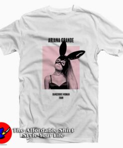 Ariana Dangerous Woman Tour Date Back T-shirt On Sale Ariana Dangerous Woman Tour Date Back T-shirt On Sale