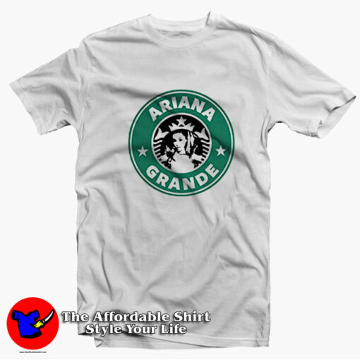 Ariana Grande Starbucks Logo Parody Unisex T-shirt On Sale