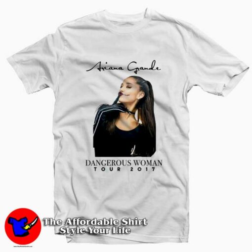 Ariana Grande Tour Dangerous Smilley T-shirt On Sale