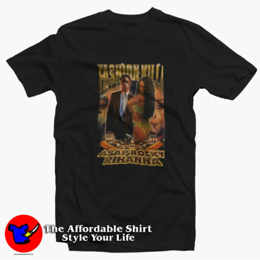 Asap Rocky And Rihanna Bootleg Vintage T-shirt On Sale