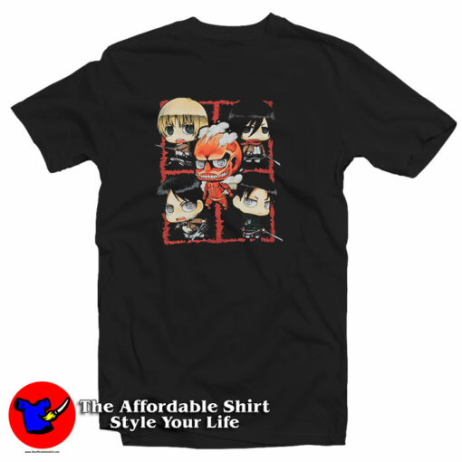 Attack On Titan Chibi Characters T-Shirt