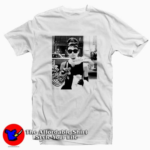 Audrey Hepburn Sunglasses Breakfast T-shirt Cheap