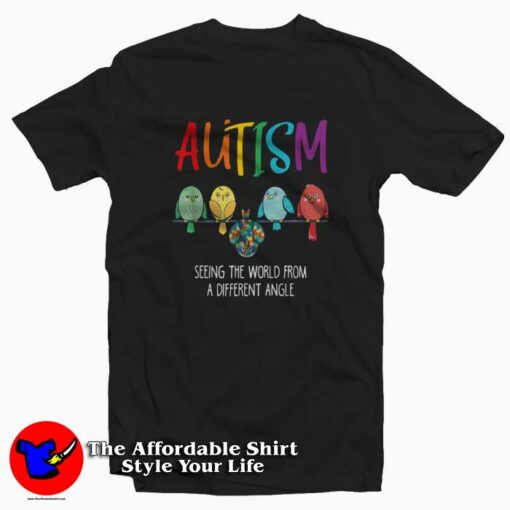 Autism Awareness Cute Owl Color Puzzles T-shirt On Sale