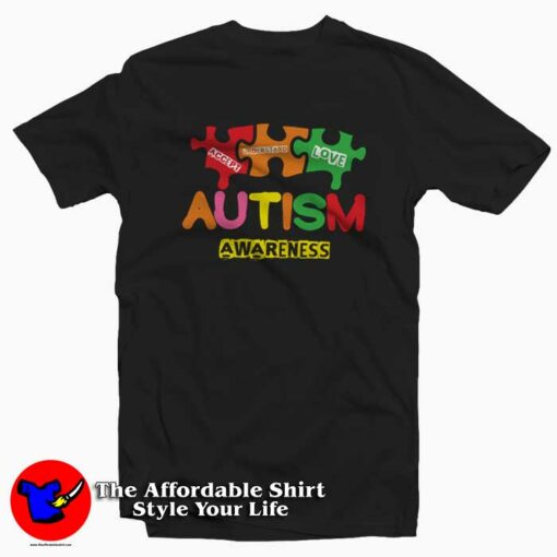 Autistic Awareness Support Autism Month T-Shirt Cheap