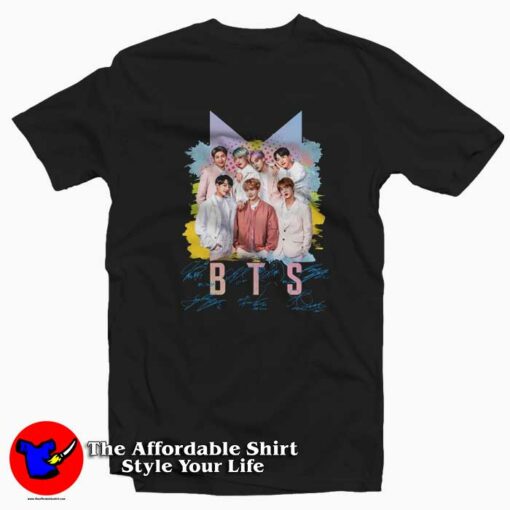 Awesome BTS Members Signature Unisex T-shirt On Sale