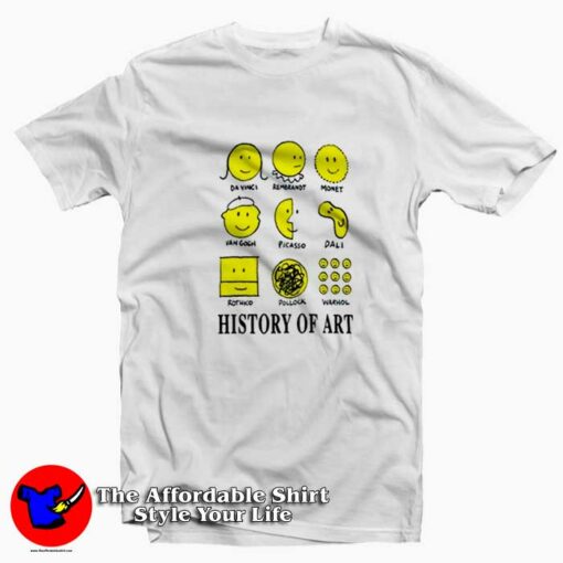 Awesome History of Art Smiley Face Unisex T-shirt On Sale