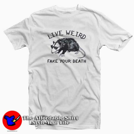 Awesome  Live Weird Possum Graphic T-Shirt Cheap