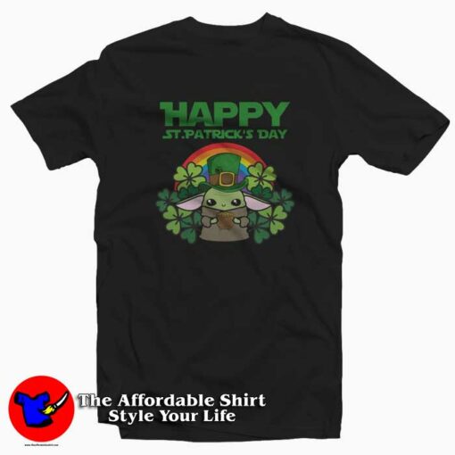 Baby Yoda Happy St Patricks Day T-Shirt Irish Disney Gift