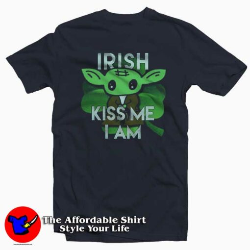 Baby Yoda Kiss Me I’m Irish T-Shirt St Patrick’s Day