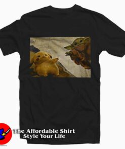 Baby Yoda Pikachu Michelangelo Tee Shirt 1