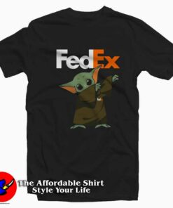 Baby Yoda dabbing Fedex Funny Unisex T shirt On Sale 1
