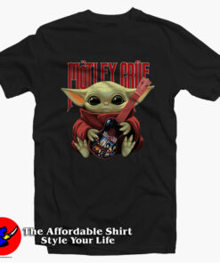 Baby Yoda hug Motley Crue Unisex T-shirt On Sale Baby Yoda hug Motley Crue Unisex T-shirt On Sale
