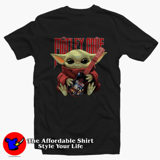 Baby Yoda hug Motley Crue Unisex T-shirt On Sale