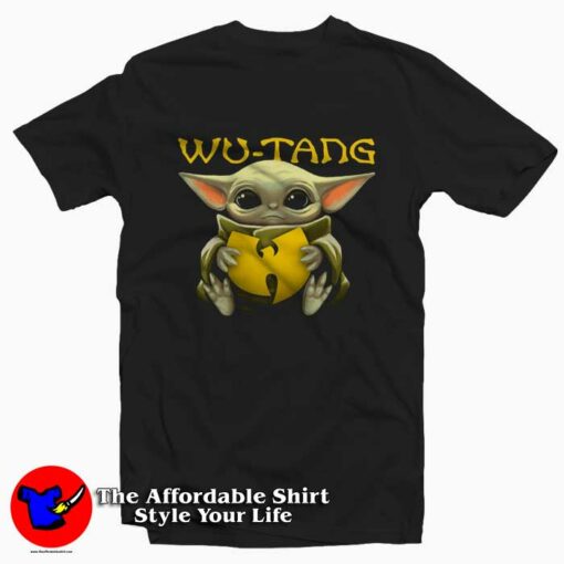 Baby Yoda hug Wu Tang Mandalorian Tee Shirt