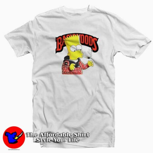 Backwoods Bart Simpson Smoking T-Shirt Cheap