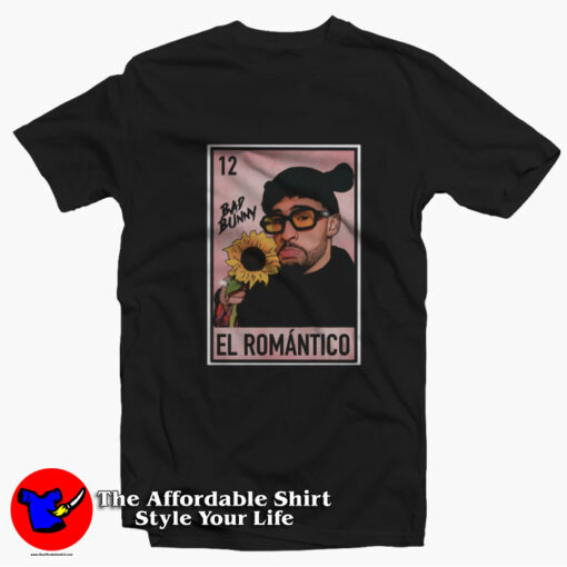 Bad Bunny El Romantico Loteria Style Unisex T-shirt On Sale