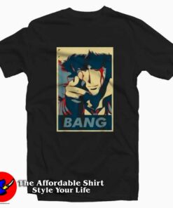 Bang Spike Spiegel Cowboy Bebop Anime T-shirt On Sale Bang Spike Spiegel Cowboy Bebop Anime T-shirt On Sale