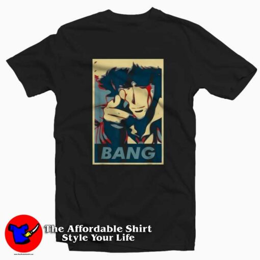 Bang Spike Spiegel Cowboy Bebop Anime T-shirt On Sale