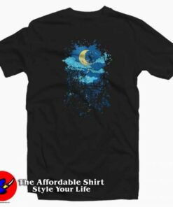 Banksy Full Moon Worker Graphic T-Shirt Cheap Banksy Full Moon Worker Graphic T-Shirt Cheap