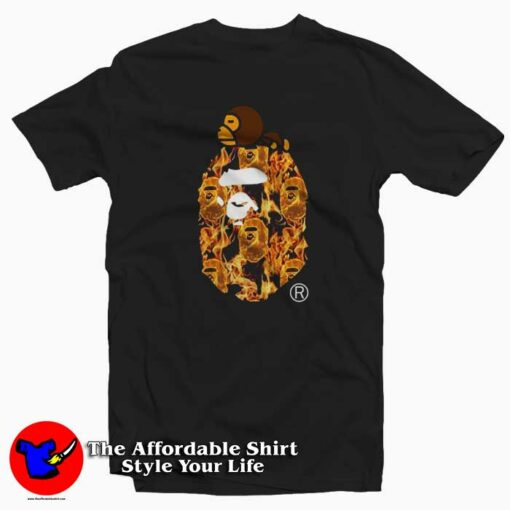 Bape Flame Milo On Big Ape Unisex T-shirt On Sale