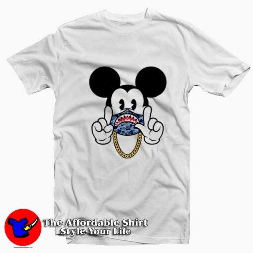 Bape X Mickey Gang Parody Unisex T-shirt On Sale