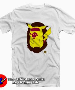 Bape X Pokemon A Bathing Ape Unisex T shirt On Sale 1