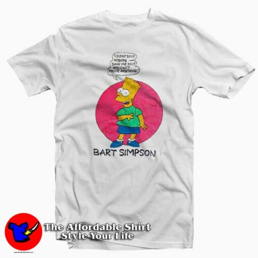 Bart Simpson I Didn’t Do It Unisex T-shirt On Sale