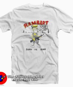 Bart Simpson Rambo Rambart Funny Parody T-Shirt On Sale Bart Simpson Rambo Rambart Funny Parody T-Shirt On Sale