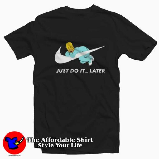 Bart Simpsons Pajamas Just Do It Later T-Shirt On Sale