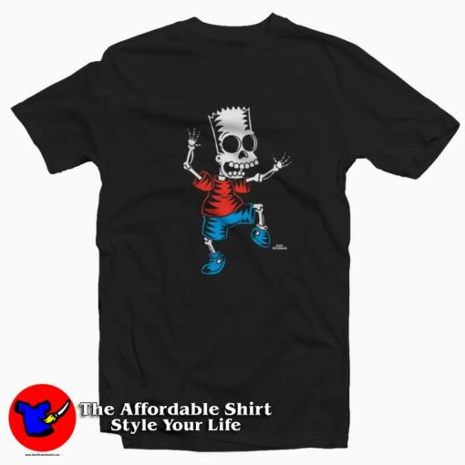 Bart Simpsons Skeleton Treehouse Halloween T-shirt On Sale