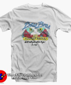 Bass Bros Fishing Guide San Diego California T-Shirt On Sale Bass Bros Fishing Guide San Diego California T-Shirt On Sale