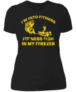 Bass im into fitness fitness fish in my freezer shirt 2