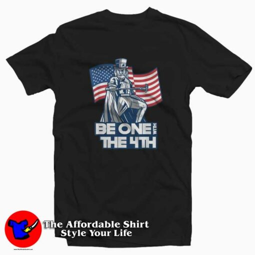 Be One with the 4th Independence Day Flag T-shirt On Sale