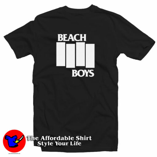 Beach Boys Black Flag Logo Parody T-Shirt