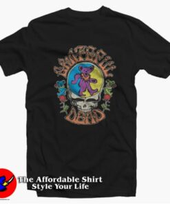 Bear & Rose Grateful Dead Steal Your Face T-Shirt On Sale Bear & Rose Grateful Dead Steal Your Face T-Shirt On Sale