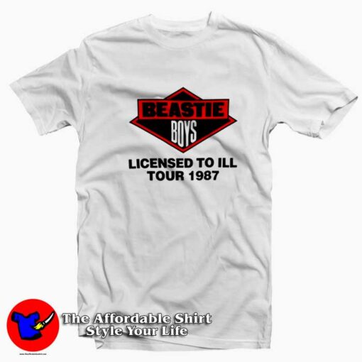 Beastie Boys Licensed to Ill Tour 1987 Unisex T-shirt On Sale