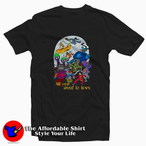 Beatles Yellow Submarine Blue Meanies T-Shirt On Sale