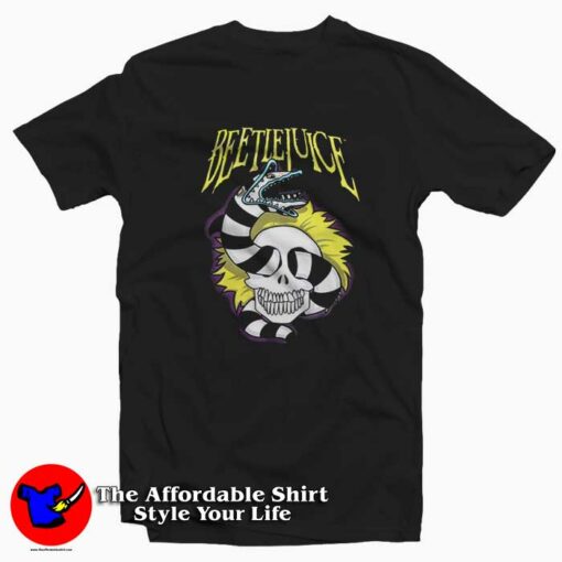 Beetlejuice Skull Vintage Graphic Unisex T-shirt On Sale