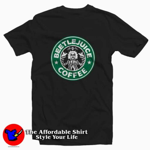 Beetlejuice Starbucks Parody Funny Halloween T-shirt On Sale