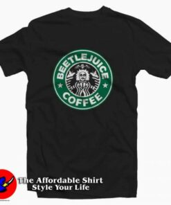 Beetlejuice Starbucks Parody Funny Halloween T-shirt On Sale Beetlejuice Starbucks Parody Funny Halloween T-shirt On Sale