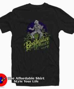 Beetlejuice Three Times Text Unisex T-shirt On Sale Beetlejuice Three Times Text Unisex T-shirt On Sale