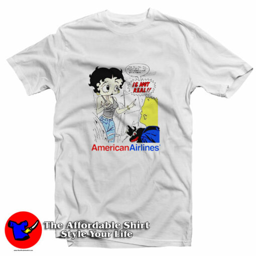 Betty Boop And Bart Simpson American Airlines T-Shirt