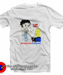 Betty Boop And Bart Simpson American Airlines T-Shirt
