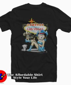 Betty Boop Cartoon Welcome Las Vegas T-shirt On Sale Betty Boop Cartoon Welcome Las Vegas T-shirt On Sale
