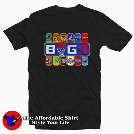 Big3 Logo Ice Cube Bassketball Graphic T-Shirt On Sale